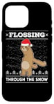 iPhone 16 Pro Max Flossing Through The Snow Sloth Ugly Christmas Sweater Floss Case