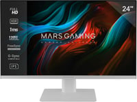 MV-24, Moniteur 24"" IPS FHD 120Hz, HDR10 1ms, FreeSync et G-SYNC, Écran PC Enceintes Intégrés, Inclinaison 25°, Low Blue Light et Flicker Free, HDMI + DisplayPort + Jack 3.5mm, Blanc