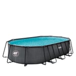 FUNSICLE - 15160 - Piscine Tubulaire Ovale Oasis Designerô Funsicle Dark 6,10 x 3,66 x 1,22m