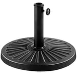 Yaheetech - Pied de Parasol 10 kg en Résine Rond Ø44×32 cm Socle de Parasol Aspect Métallique Style Vintage pour Terrasse Piscine Patio Jardin