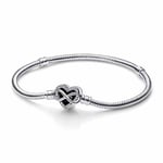 Pandora Moments Sparkling Infinity Heart Clasp Snake Chain 19 cm 592645C01