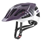 uvex Quatro Cc - Casque de Vtt sûr pour Hommes et Femmes - Réglage de la Taille Individuel - Visière Réglable - Plum - White Matt - 52-57 cm