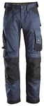 Snickers Workwear Men's Allroundwork Stretch Loose Fit Work Pants Utility, Navy/Black, 34W x 30L