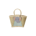 Rice - Raffia Kids Bag with Elephant Closing - (KIBAG-ELEP)