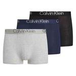 Calvin Klein 3P Ultra Soft Modern Trunks Svart/Blå modal Large Herre