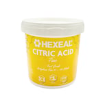 Hexeal Citric Acid 1kg – 1kg Bucket of Food Grade Anhydrous Fine Citric