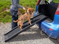 Dog Pet Ramp Plastic Folding Bi Fold Lightweight Strong Travel Car Van Easipet