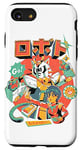 Coque pour iPhone SE (2020) / 7 / 8 Neko Roboto Kawaii Mecha Hero Japonais Dessin Animé Chat Robot