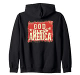 God bless America Logo for Adults and Kids Zip Hoodie