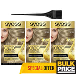 Syoss Oleo Intense 8-05 Beige Blond Permanent Huile pour Cheveux Couleur 3-pack