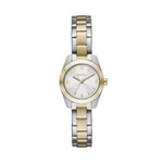 DKNY Watch for Women Nolita, Three Hand movement, 26mm 2T Silver/Gold Stainless Steel case with a Stainless Steel strap, NY2922