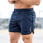 Sommar Herr Löpshorts Sport Fitness Korta Byxor Snabbtorkande Black L