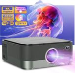 ¿Auto Focus/Keystone¿ Mini Videoprojecteur 4K Mini Projecteur Video Portable Retroprojecteur 4K Videoprojecteur Projector Holographique Pour Tv Stick/Ps5/Hdmi Usb, Wifi 6 Bluetooth, 25000Lm