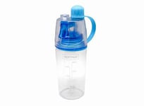 Nerthus FIH 286 Bouteille Sport and Spray 2 en 1, transparent/bleu