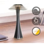 Lampe de table design rechargeable lampe à poser led tactile - Dimmable Titane lampe de chevet usb 3W lampe de bureau sans fil avec batterie et a