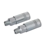 Silverline 794320 Air Line Quick Coupler 2pk 1/4" BSP