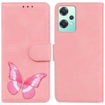 OnePlus Nord CE 2 Lite 5G PU Leather Flip Stand Fodral - Rosa Rosa