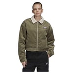 adidas Corduroy Jacket Veste de Sport Femme, Legacy Green/Clear Brown, FR : XL (Taille Fabricant : 52)