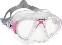 Cressi Nano Compact Low Volume Scuba-Freediving-Snorkeling Mask (Made in Italy), Clear/Pink