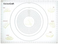 KitchenCraft Non-Stick Pastry Mat Marked with Straight and Circular Measurements