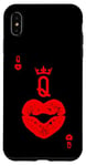 iPhone XS Max Queen Of Hearts Card Valentine Lips. Valentine Kisses Case