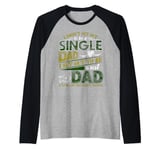 Best Gift For Single Dad - Fathers Day Tee From Daughter Son Raglan Baseball Tee