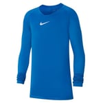 NIKE Boy's Nike Park First Layer Kids Thermal Long Sleeve Top, Royal Blue White, XS EU