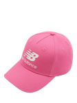 New Balance Kids' Stacked Logo Cap, Hi Pink