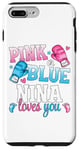 iPhone 7 Plus/8 Plus Pink Or Blue Nina Loves You Boxing Gender Reveal Party Case