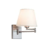 GUrkovo Applique Murale Applique 1 Lumière Abat-Jour Métal Chrome Beige