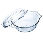 Ô cuisine cocotte Ronde en Verre Borosilicate 1,6 l