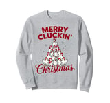 Merry Cluckin' Christmas Funny Chicken Lovers Farm Xmas Sweatshirt