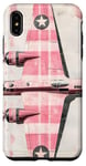 Coque pour iPhone XS Max Rose B-17 Flying Fortress Design rayé moderne