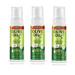 3x ORS Olive Oil Hold And Shine Wrap Set Mousse Infused with Coconut Oil 207ml