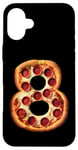 Coque pour iPhone 16 Plus 8e anniversaire Pizza Party Garçons Cheese Kids Pie Eight Bday Boy