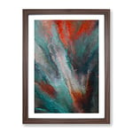 Hunted By The Fires Abstract Framed Print for Living Room Bedroom Home Office Décor, Wall Art Picture Ready to Hang, Walnut A3 Frame (34 x 46 cm)