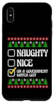 Coque pour iPhone XS Max Funny Naughty Nice On A Government Watch List Christmas