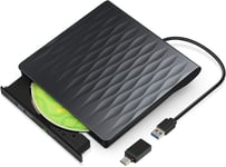 Ulkoinen CD/DVD-asema, Kingbox USB 3.0 Type C Kevyt ohut