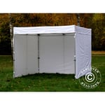 Tente pliante Chapiteau pliable Tonnelle pliante Barnum pliant FleXtents pro Exhibition avec parois 3x3m, blanc, M2 - Blanc