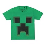 Minecraft Boys' CREEPER T-Shirt, Kelly Green, 7-8 Years