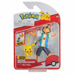 Boîte Cassé Pokemon Figure Action Ash Lance Pikachu 10cm Bataille Figurine