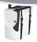 Kondator LiftFix Desk-Mounted CPU Holder Noir - Support pour unités centrales (Desk-Mounted CPU Holder, Noir, 330 x 50 x 100 mm, 1,05 kg)