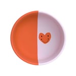 LÄSSIG Baby Silicone Bol pour enfant/Silicone Bowl Happy Rascals Heart