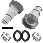 Kcvv - 2 Adaptateur de tuyau de piscine de rechange pour pompe Intex a, raccord pour tuyau de 32 mm et 38 mm