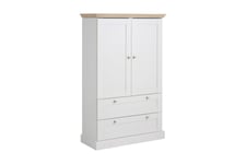 Dareia Garderobe 85 cm - Hvit/Brun TV-skap Hvit Loft24