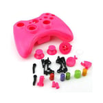 OSTENT Replacement Case Shell & Button Kit Compatible for Microsoft Xbox 360 Wireless Controller Color Pink