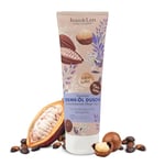 Jean & Len Crème de douche au beurre de cacao au pH idéal pour la peau - Expérience de douche riche - Avec extrait de beurre de cacao précieux et huile de noix de macadamia - Gel douche végétalien -