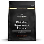 Protein Works - Diet Meal Replacement Extreme, 200 Calorie Meal, High Protein Meal, Supports Weightloss, 16 Meals, Chocolate Silk, 1kg