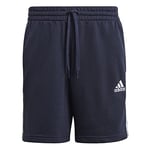 Adidas Essentials French Terry 3-Stripes Shorts Homme, Notre Plus/Blanc, S