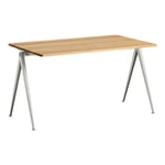 HAY - Pyramid Table 01 140x75 cm Beige/Klarlackad Ek - Skrivbord - Friso Kramer,Wim Rietveld - Träfärgad - Metall/Trä